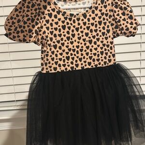 Taylor Joelle Heart/Animal Print Dress